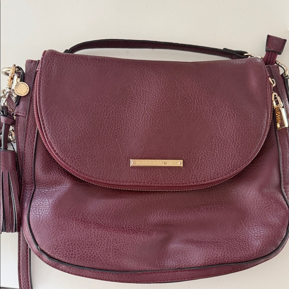 Poppy & Peonies Deep Red Crossbody Bag